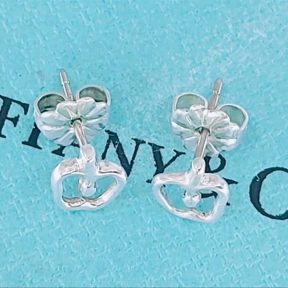 Tiffany & Co. Sterling Silver Apple Studs|Elsa Perriti - Picture 3 of 4